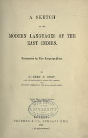 Cover of: sketch of the modern languages of the East Indies: Accompanied by two language-maps