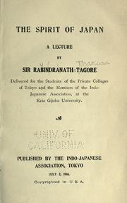 Cover of: The spirit of Japan by Rabindranath Tagore