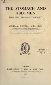 Cover of: stomach and abdomen: from the physician's standpoint.