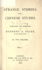 Cover of: Strange stories from a Chinese studio by Pu Songling