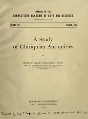Cover of: A study of Chiriquian antiquities