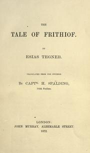 Cover of: The tale of Frithjof