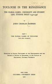 Toulouse In The Renaissance by John Charles Dawson