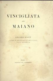Cover of: Vincigliata and Maiano by Leader Scott