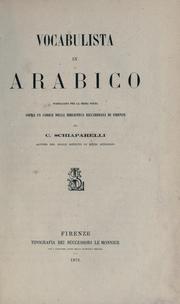 Cover of: Vocabulista in arabico. by 