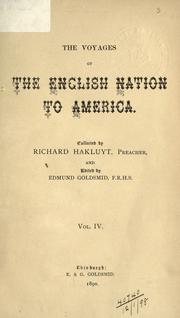 Cover of: voyages of the English nation to America, before the year 1600: from Hakluyt's Collection of voyages (1598-1600)