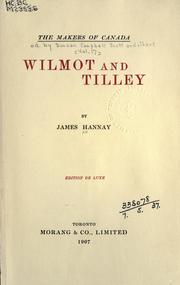Cover of: Wilmot and Tilley.