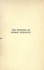 Cover of: The wonders of animal ingenuity by Henri Eugène Victor Coupin