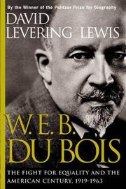 Cover of: W.E.B. DuBois by Lewis, David L.