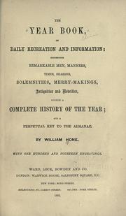 Cover of: The year book of daily recreation and information by Judith Martin
