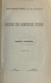 Cover of: Arische und armenische Studien.