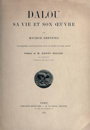 Cover of: Dalou, sa vie et son oeuvre.