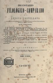 Cover of: Diccionario filológico-comparado de la lengua castellana by Matías Calandrelli
