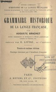 Cover of: Grammaire historique de la langue française.: Préf. par E. Littré.