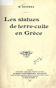 Cover of: statues de terre-cuite en Grèce.