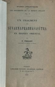 Cover of: Un fragment du Suvarnabprabhsastra en iranien oriental