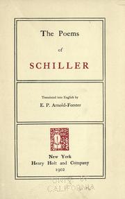 The poems of Schiller by Friedrich Schiller