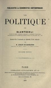 Cover of: politique