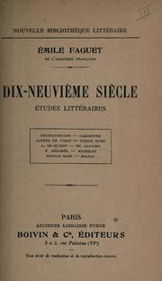 Cover of: Dix-neuvième siècle: études littéraires.
