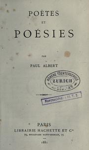 Cover of: Poètes et poésies.