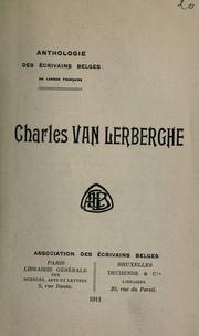 Cover of: Charles van Lerberghe.