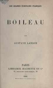 Cover of: Boileau.