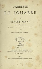 Cover of: L' abbesse de Jouarre. by Ernest Renan
