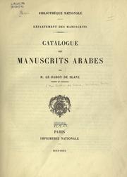 Cover of: Catalogue des manuscrits arabes by Bibliothèque nationale (France). Département des manuscrits.