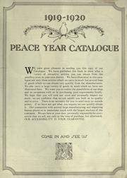Cover of: Peace year catalogue 1919-1920. -- by A.W. Smith & Sons.