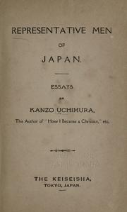 Cover of: Representative men of Japan: essays.