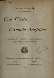 Cover of: visite à larmée anglaise.