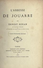 Cover of: L' abbesse de Jouarre. by Ernest Renan