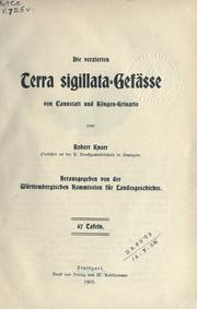 Cover of: verzierten Terra Sigillata-Gefässe von Cannstatt und Königen-Grinario