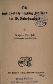 Cover of: nationale Einigung Italiens im 19. Jahrhundert.