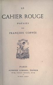 Cover of: cahier rouge: poésies.