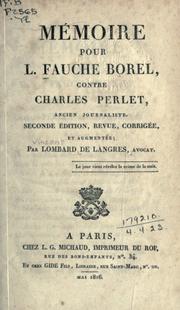 Mémoire pour L. Fauche Borel by Vincent Lombard