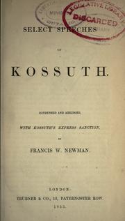 Cover of: Select speeches of Kossuth