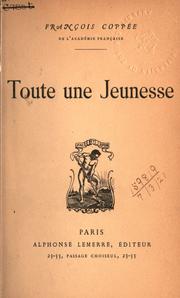 Cover of: Toute une jeunesse.