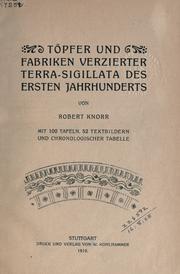 Cover of: Töpfer und Fabriken verzierter Terra-Sigillata des ersten Jahrhunderts.