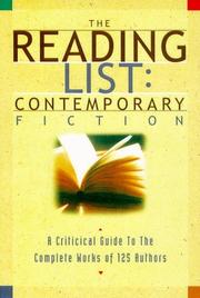 Cover of: The Reading List: Contemporary Fiction by David Rubel