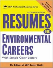 Cover of: Resumes for environmental careers: with sample cover letters