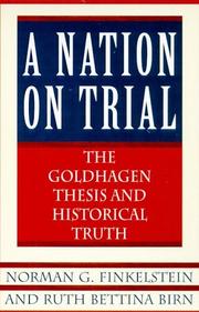 Cover of: A nation on trial by Norman G. Finkelstein