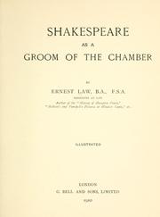 Cover of: Shakespeare as a groom of the Chamber