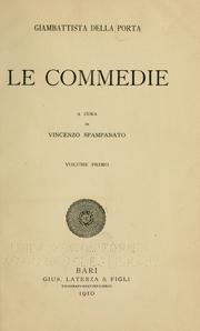 Cover of: Le commedie