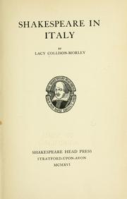 Cover of: Shakespeare in Italy by Lacy Collison-Morley