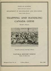 Cover of: Trapping and handling Canada geese