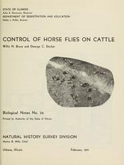 Cover of: Control of horse flies on cattle by Willis Nels Bruce