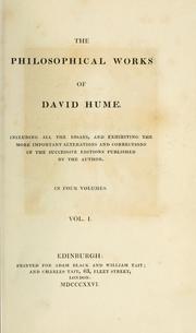 Cover of: The philosophical works of David Hume  by David Hume