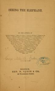 Cover of: Seeing the elephant