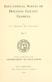 Cover of: Educational survey of Houston County, Georgia